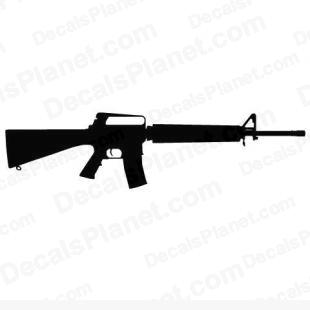 Colt M16A2 listed in firearm companies decals.
