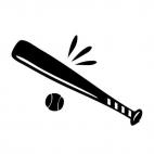 Baseball bat and ball